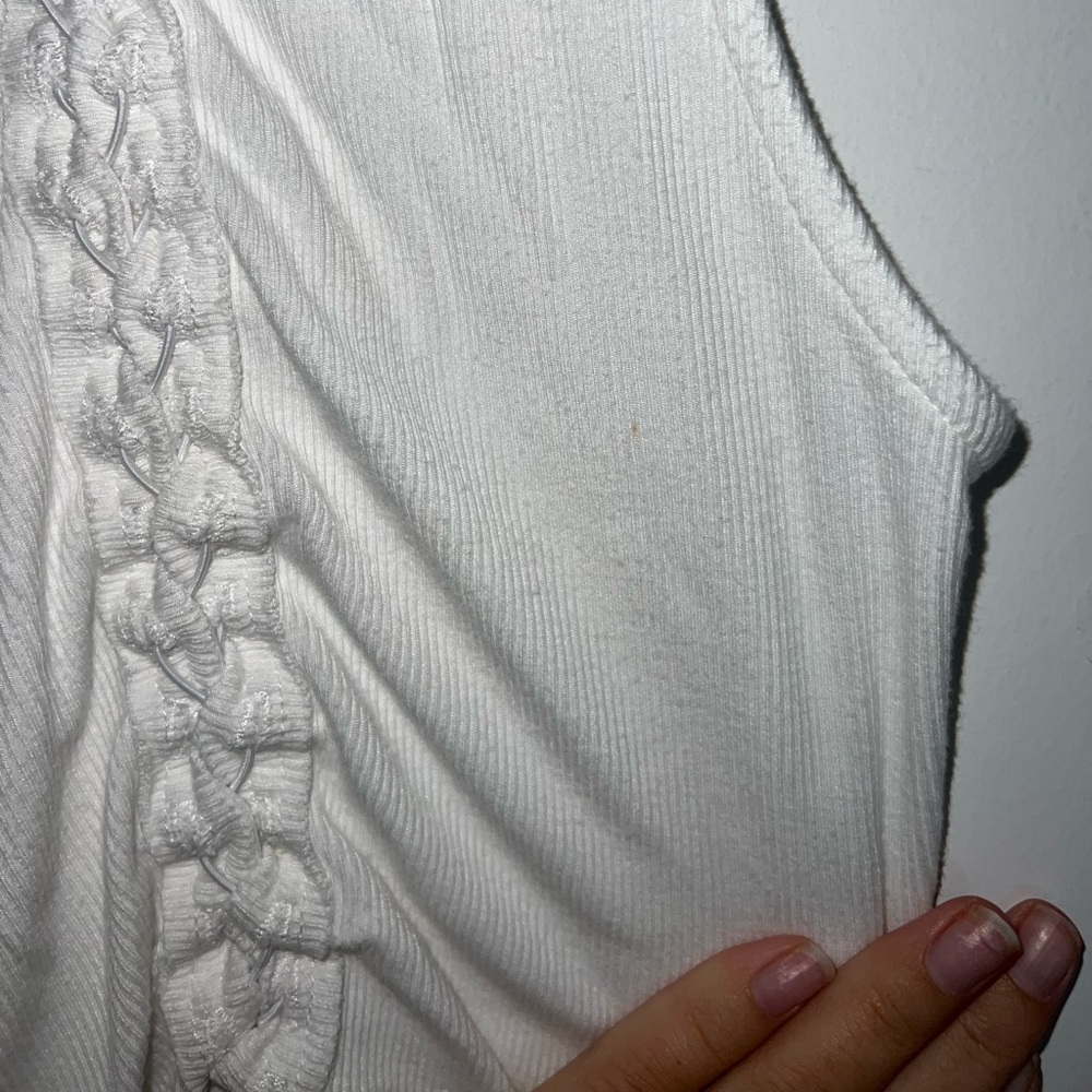 Joah Brown Lace Up Crop Tank small medium - Picture 9 of 14